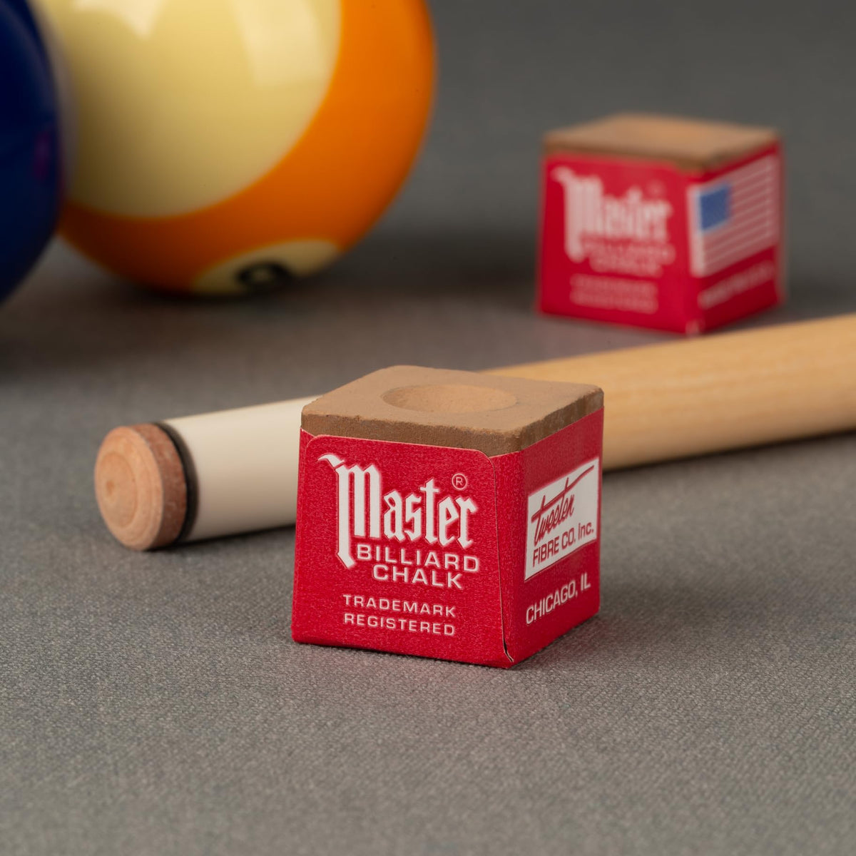 Masters Gold/Tan Cue Chalk - 1 Dozen/12 Pieces