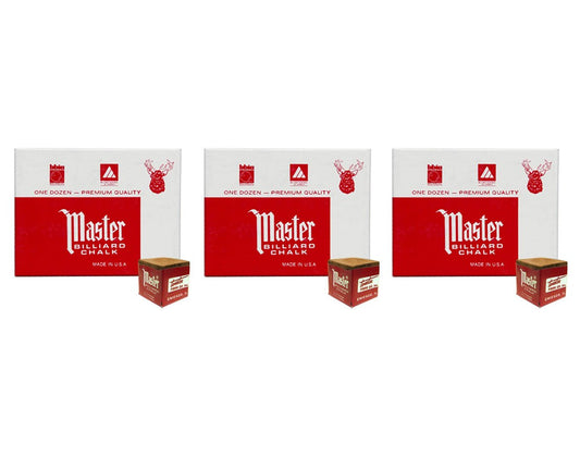 Masters Gold/Tan Cue Chalk - 3 Dozen/36 Pieces