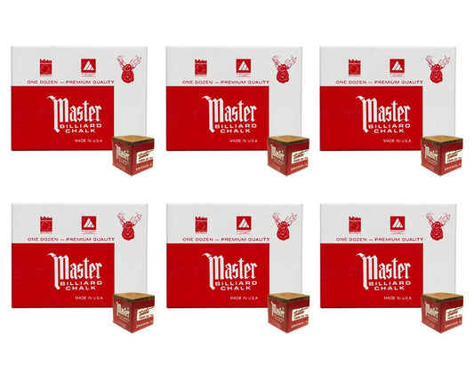 Masters Gold/Tan Cue Chalk - 6 Dozen/72 Pieces