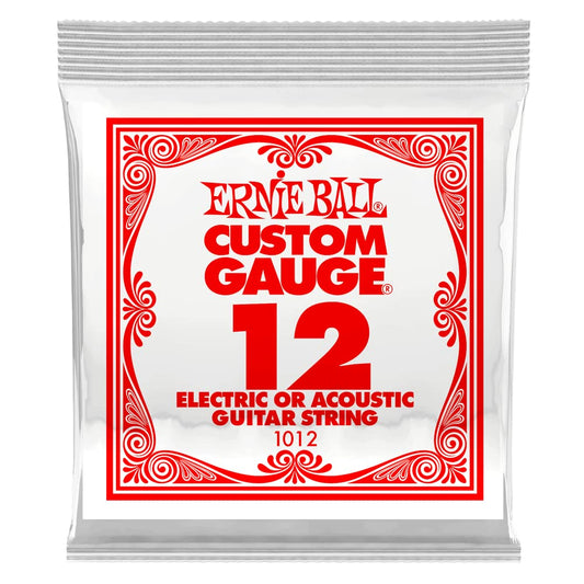 Ernie Ball .012 Plain steel electric or acoustic guitar string