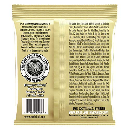 Ernie Ball Acoustic Guitar Strings - Earthwood 2006 80/20 - XL - 10-50 - 2 Pack