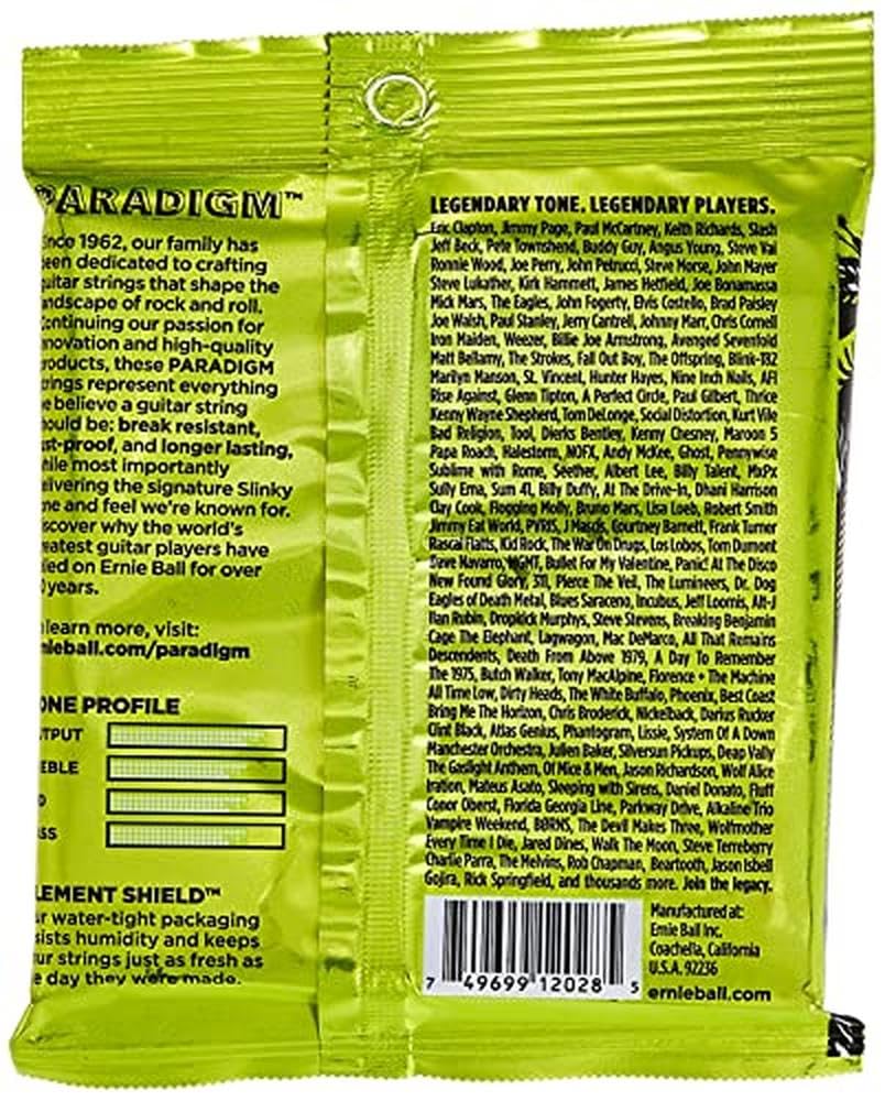 Ernie Ball Paradigm 7-String Regular Slinky Electric Guitar Strings, 10-46 Gauge (P02028)