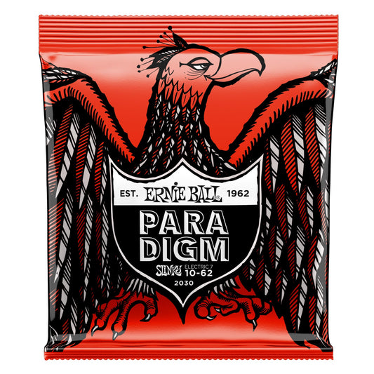 Ernie Ball Paradigm 7-String Skinny Top Heavy Bottom Slinky Electric Guitar Strings, 10-62 Gauge (P02030)