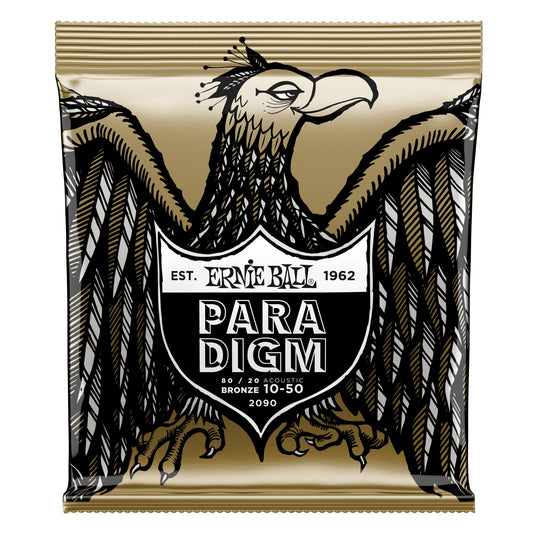Ernie Ball Paradigm Extra Light 80/20 Bronze Acoustic Guitar Strings, 10-51 Gauge (P02090)