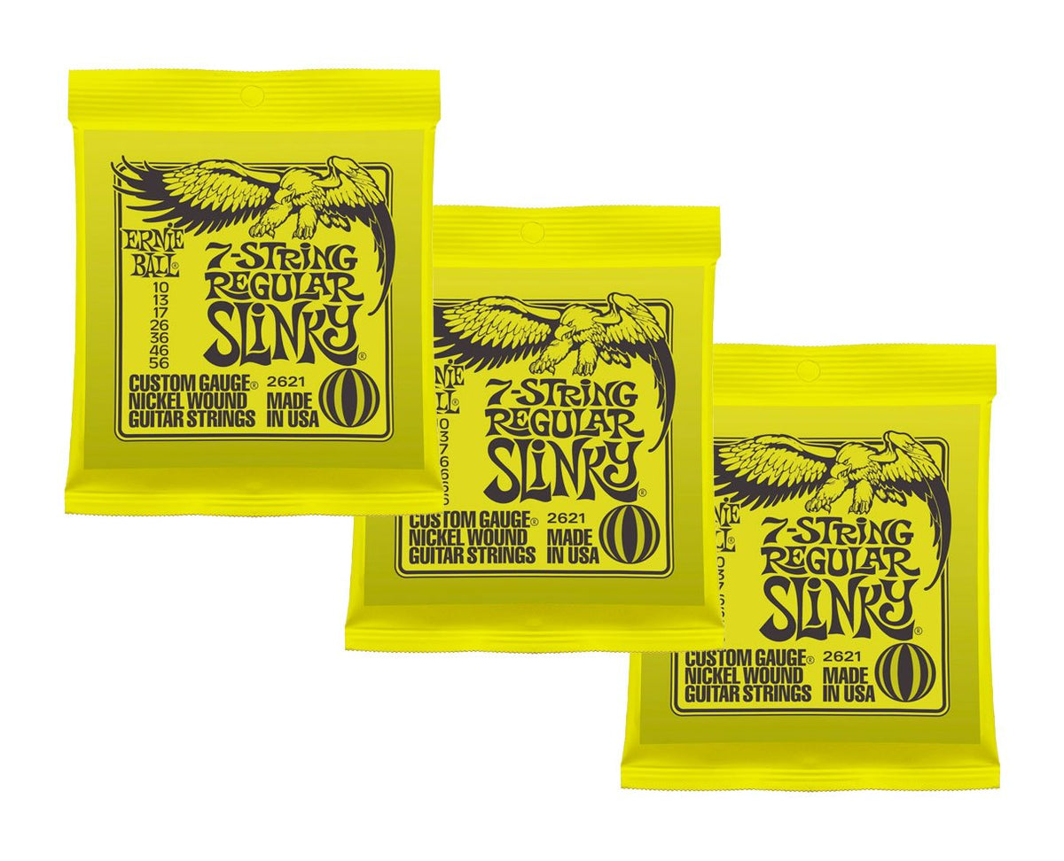 Ernie Ball 7-string Regular Slinky 3-Pack