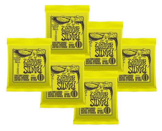 Ernie Ball 7-string Regular Slinky 6-Pack