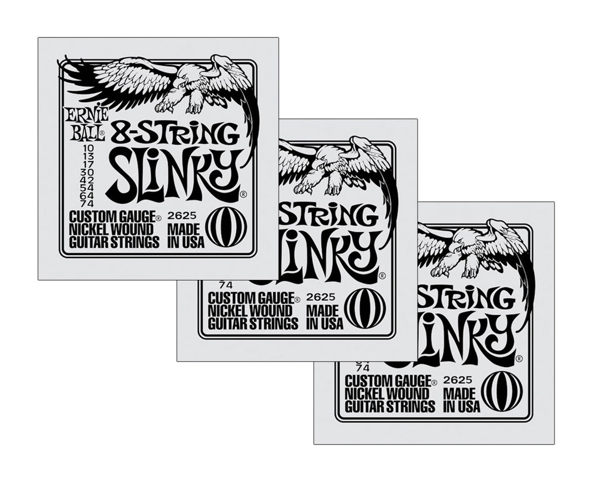 Ernie Ball 8-String Slinky 3-Pack