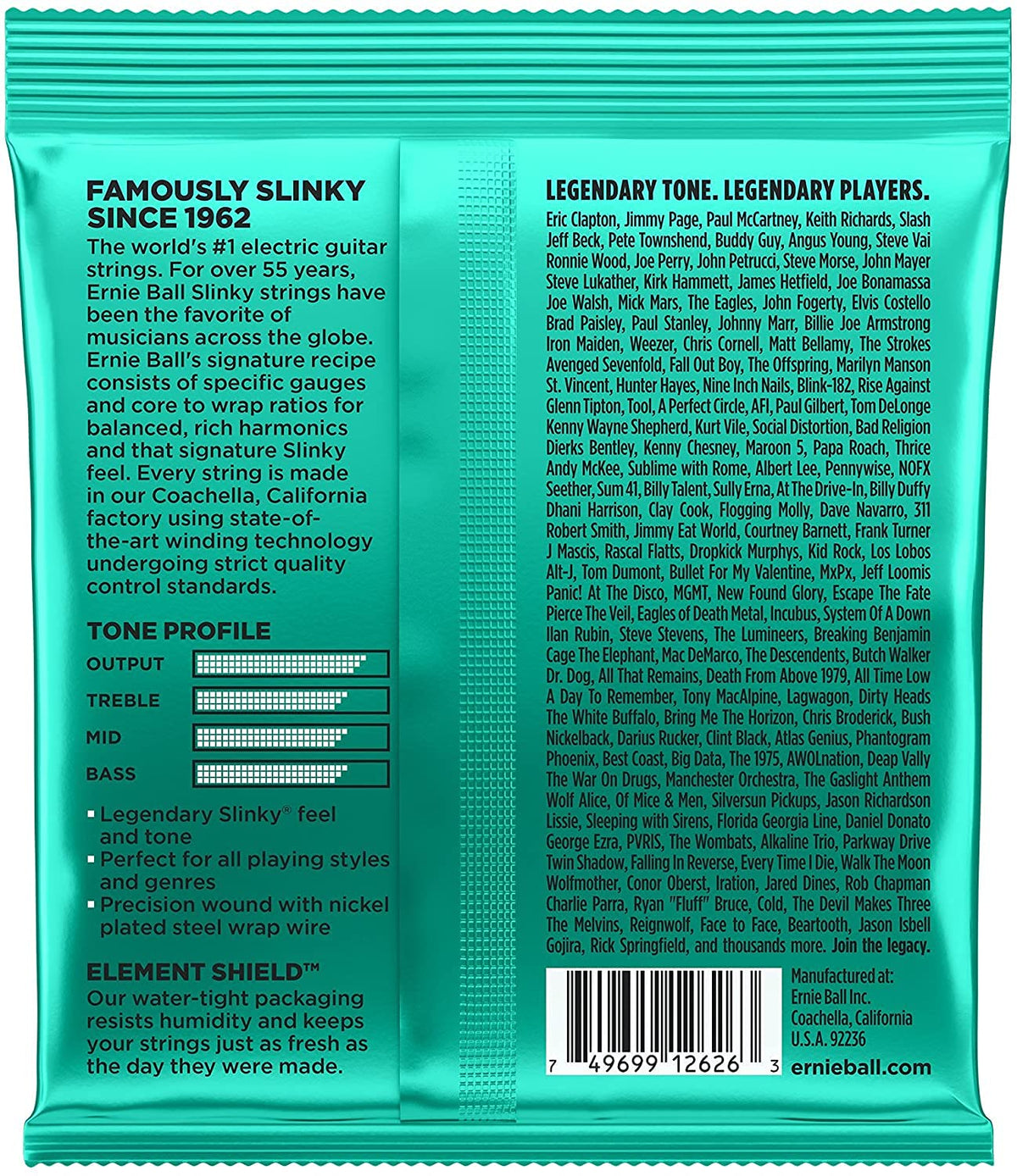 Ernie Ball 2626 Not Even Slinky 12-56 (3 Pack Bundle)