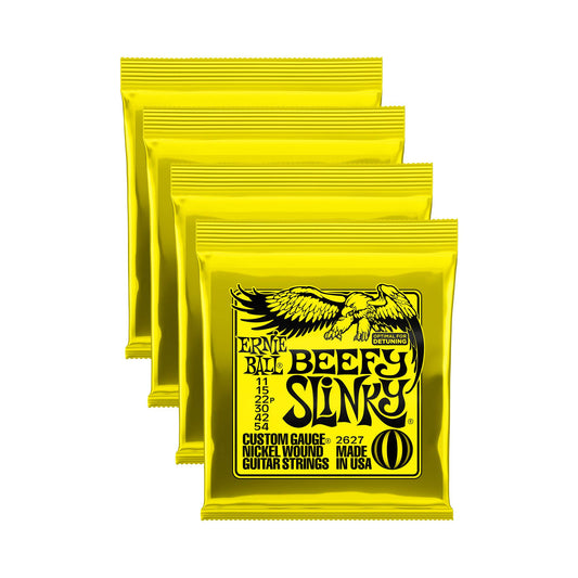 Ernie Ball 2627 Beefy Slinky Electric Strings, 4 Pack