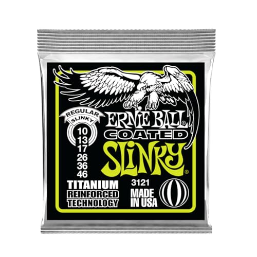 3 Sets of Ernie Ball Coated 3121 Regular Slinky Electric Guitar Strings 10-46