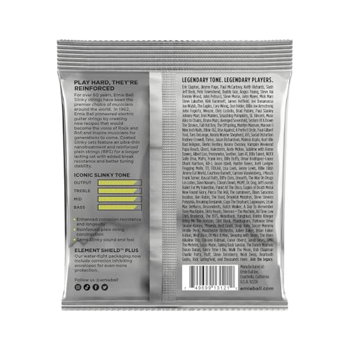 3 Sets of Ernie Ball Coated 3121 Regular Slinky Electric Guitar Strings 10-46