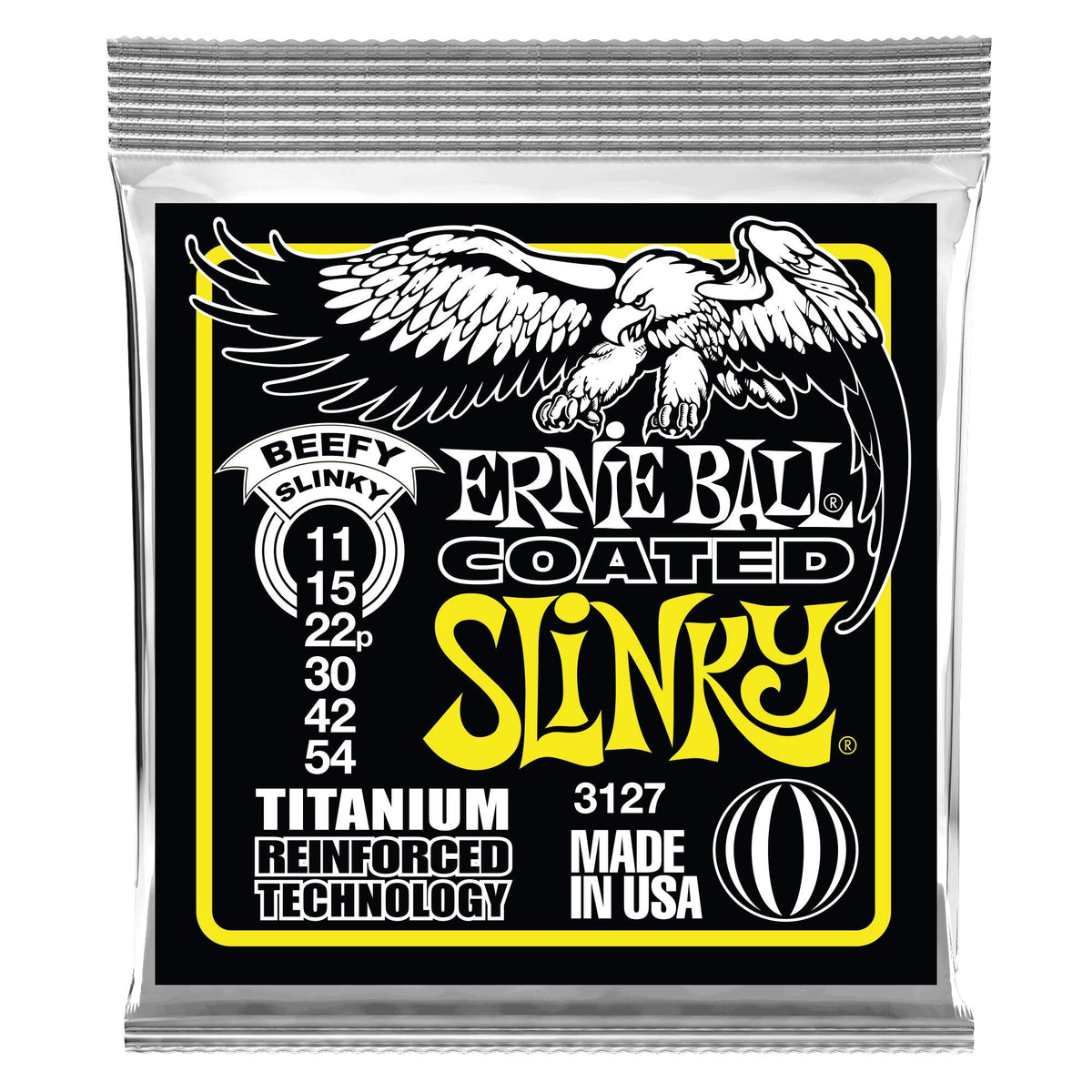Ernie Ball Coated Beefy Slinky Electric Guitar Strings, Lot of 4, P03127 ^4