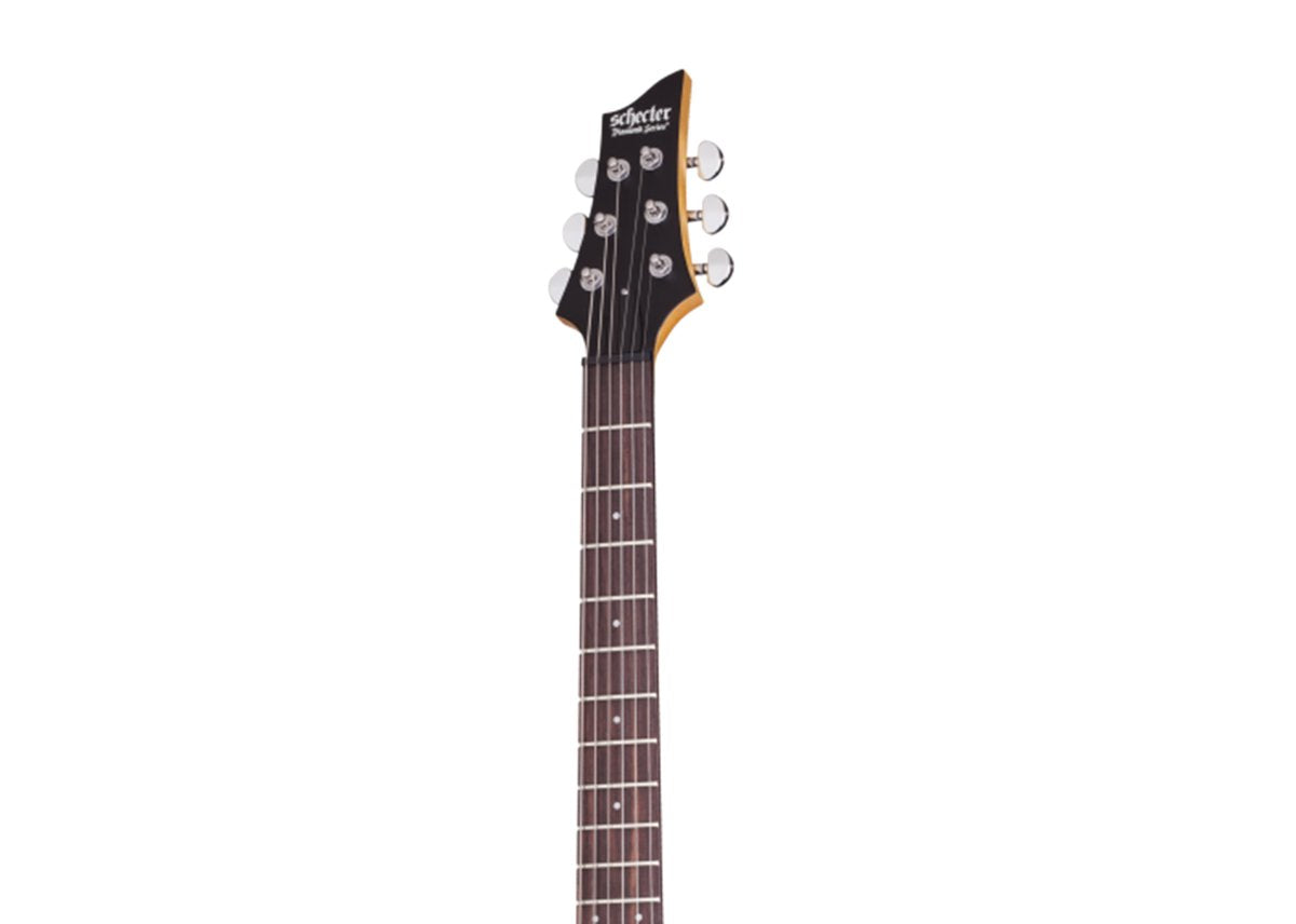 Schecter 430 C-6 Deluxe Solid-Body Electric Guitar, Satin Black