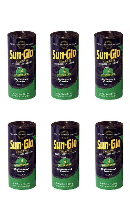 Sun-Glo Speed #4 Shuffleboard Table Powder Wax - 6 Cans