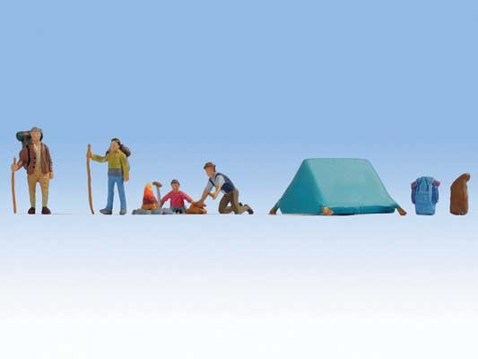 Walthers SceneMaster HO Scale Figures/People Hikers and Campers