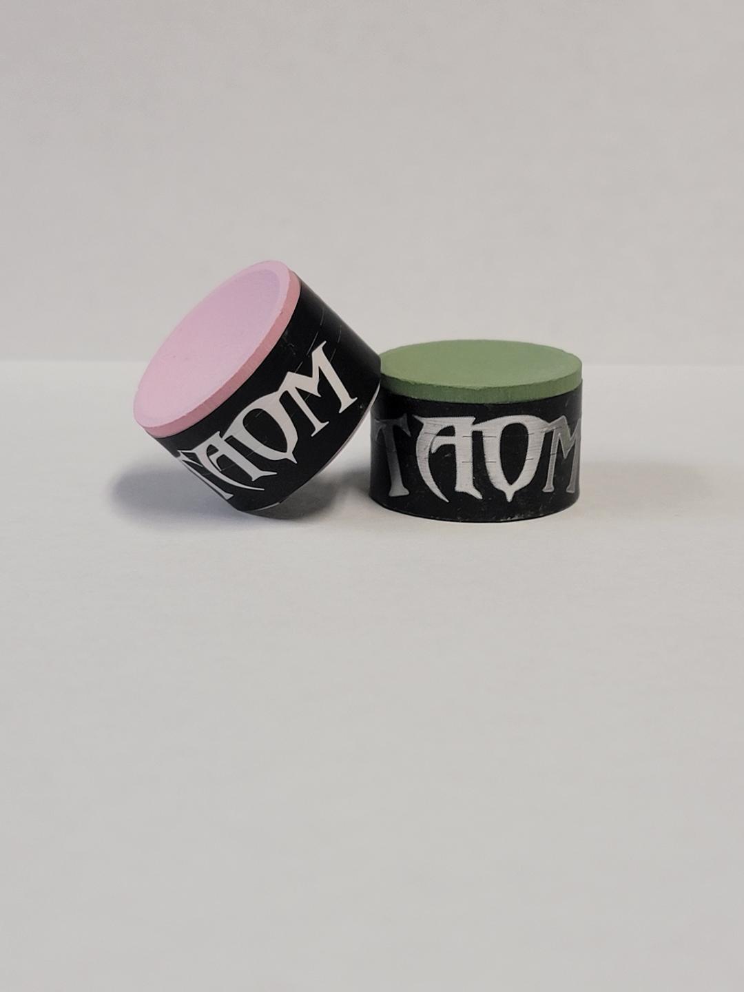 Taom V10 & Pyro Pink Professional Pool/Billiard Cue Chalk - 2 Pieces