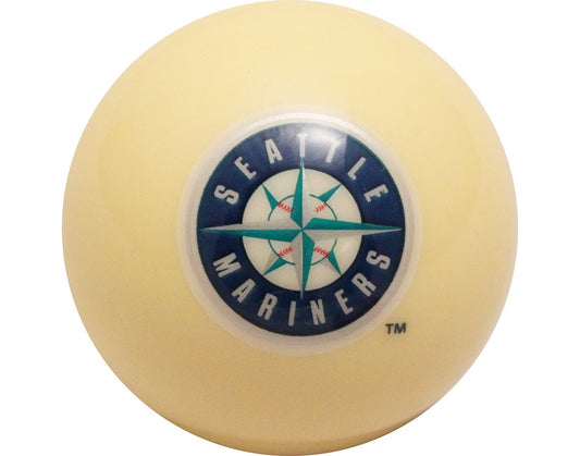 MLB Imperial Seattle Mariners Pool Billiard Cue/8 Ball - White - Old Style