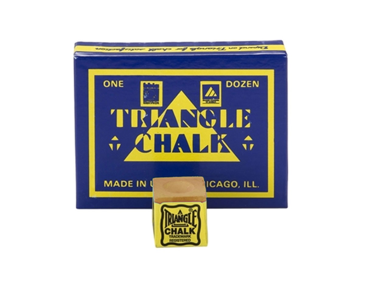 Triangle Billiard/Pool Cue Chalk - Gold/Tan - 1 Pack/12 Pieces