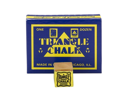 Triangle Billiard/Pool Cue Chalk - Gold/Tan - 1 Pack/12 Pieces