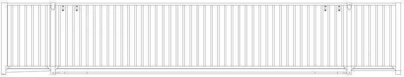 Atlas HO Scale Jindo 53' Cargo Container with 6-53-6 Roof 3-Pack - Undecorated