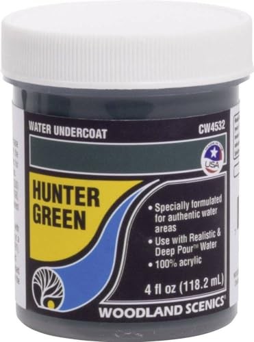 Woodland Scenics Water System Water Undercoat 4oz Bottle - Hunter Green