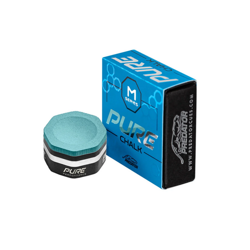 Predator Pure Pool Billiard Cue Stick Chalk - 1 Piece Medium (Teal)