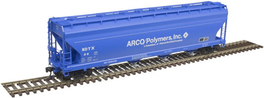 Atlas HO Scale ACF 5250 Covered Hopper Arco Polymers/NDYX #92