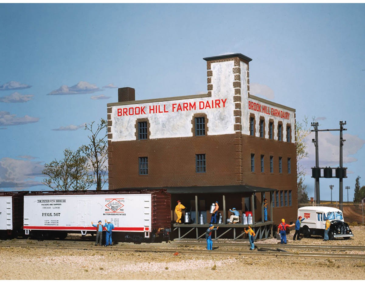 Walthers Cornerstone HO Scale Building/Structure Kit Brook Hill Farm Dairy