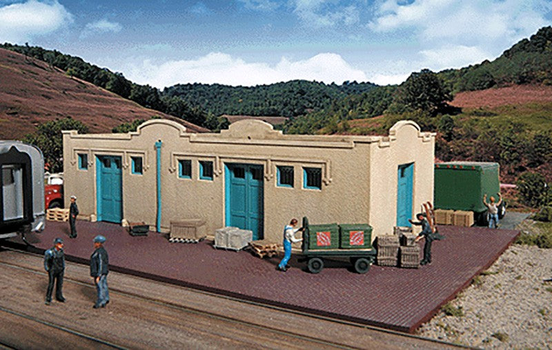 Walthers Cornerstone HO Scale Building/Structure Kit Mission-Style Freight House