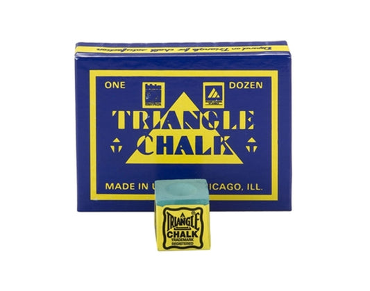 Triangle Billiard/Pool Cue Chalk - Green - 1 Pack/12 Pieces