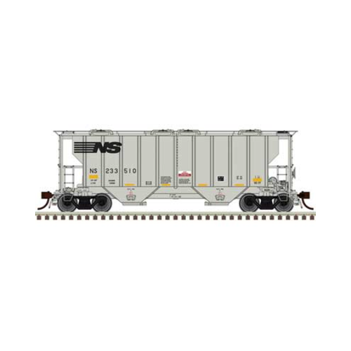 Atlas HO Scale Portec 3000 2-Bay Covered Hopper Norfolk Southern #233510