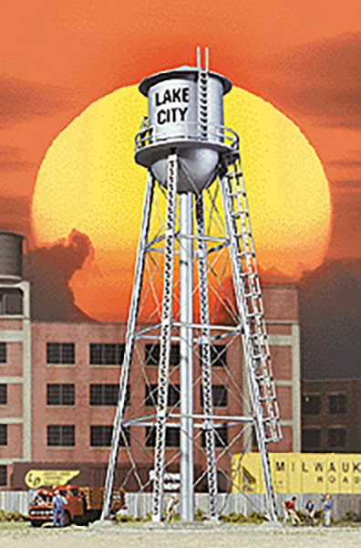 Walthers Cornerstone Series Built-ups HO Scale City Water Tower Silver