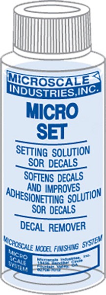 Microscale Model Railroad/Train Decal Micro Set Solution/Remover 1oz Bottle(104)