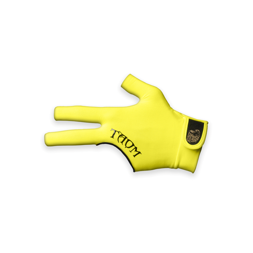 Taom Midas Lime Yellow Billiard Glove, Left Hand Professional Stiched - Large