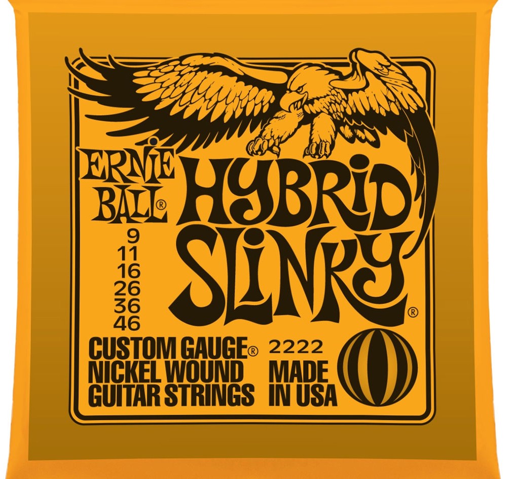 Ernie Ball 2222 Hybrid Slinky 9-46 (6 Pack Bundle)