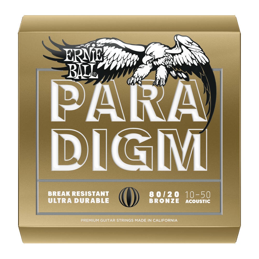 Ernie Ball Paradigm Extra Light 80/20 Bronze Acoustic Guitar Strings, 10-51 Gauge (P02090)