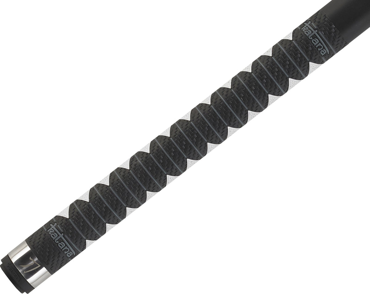 KATANA KATBJ01 Break Jump Pool Cue - Matte Black Finish with Grey Stripes and Reflective Logos - 25oz