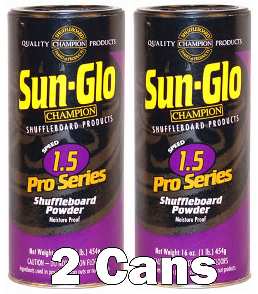 Sun-Glo Speed 1.5 (Pro Series) Shuffleboard Powder Wax ? The   Professional?s Choice for Speed & Accuracy ? 16 oz Shaker Can (2 Pack)