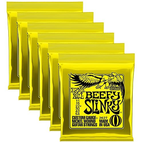 Ernie Ball 2627 Beefy Slinky 11-54 (6 Pack Bundle)