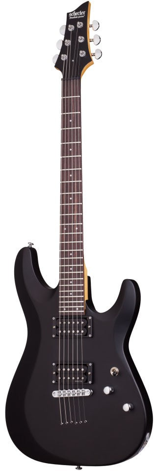 Schecter 430 C-6 Deluxe Solid-Body Electric Guitar, Satin Black