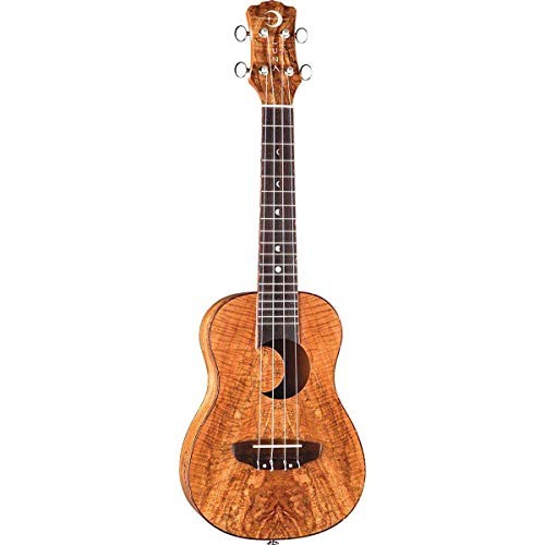 Luna Exotic Series Spalt Maple Concert Ukulele with Crescent Moon Soundhole