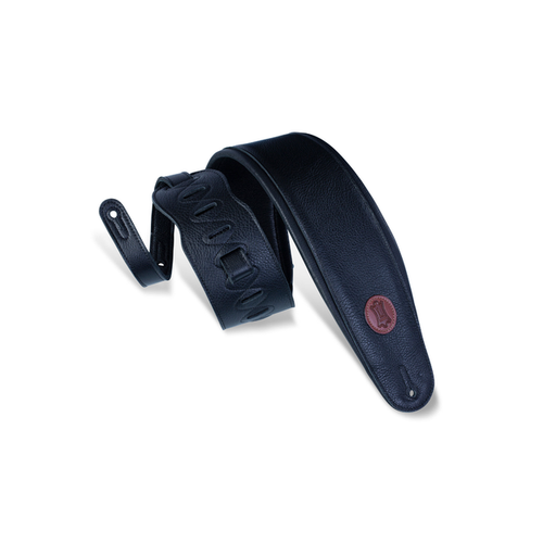 Levy's Leathers Signature Legacy Series 4.5" Garment Leather Guitar Strap, Black (MSS2-4-BLK)
