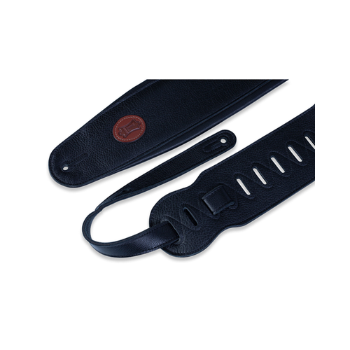 Levy's Leathers Signature Legacy Series 4.5" Garment Leather Guitar Strap, Black (MSS2-4-BLK)