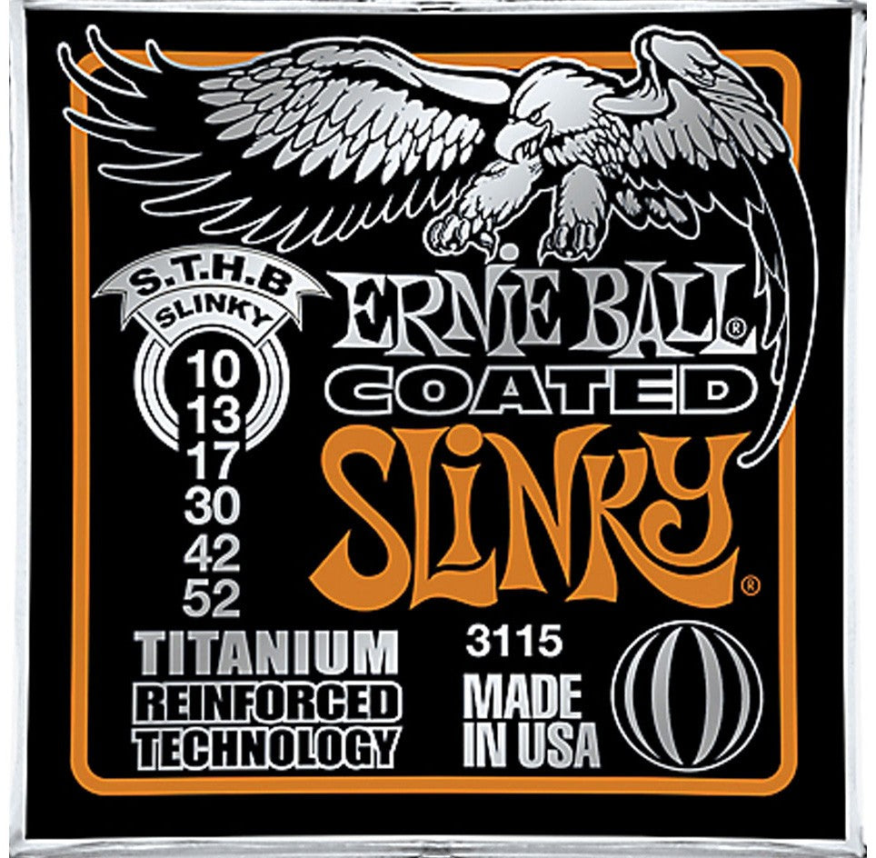 3 Sets of Ernie Ball 3115 Coated Heavy Top Skinny Bottom Electric Guitar Strings
