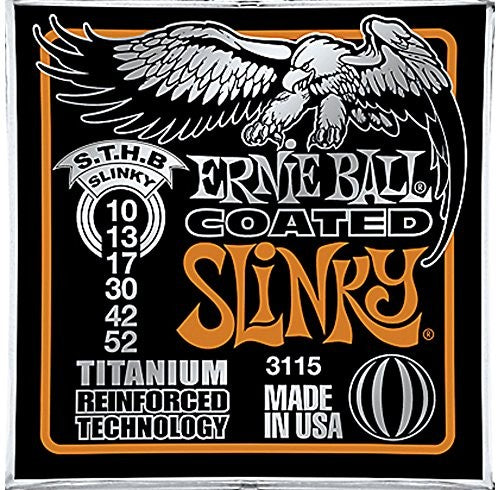 3 Sets of Ernie Ball 3115 Coated Heavy Top Skinny Bottom Electric Guitar Strings