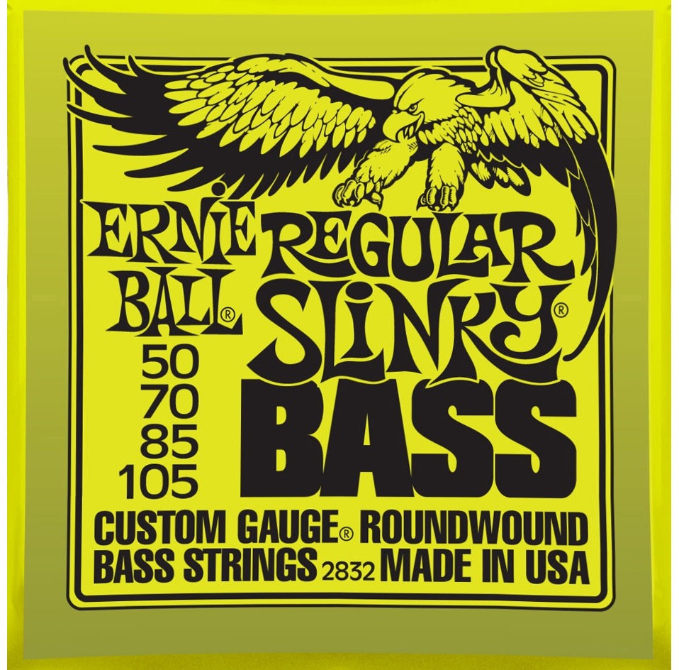 Bulk 6 Sets Ernie Ball Regular Slinky (50-105) Gauge Electric Bass Guitar Strings 2832