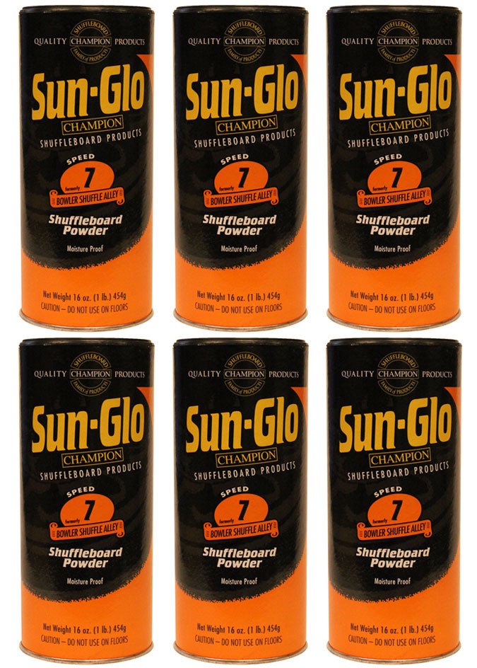 6 Pack - Sun-Glo #7 Speed Shuffleboard Powder Wax
