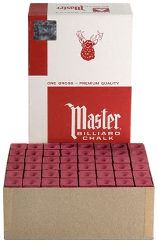 Masters Red Billiard Chalk - 1 Gross/144 pieces