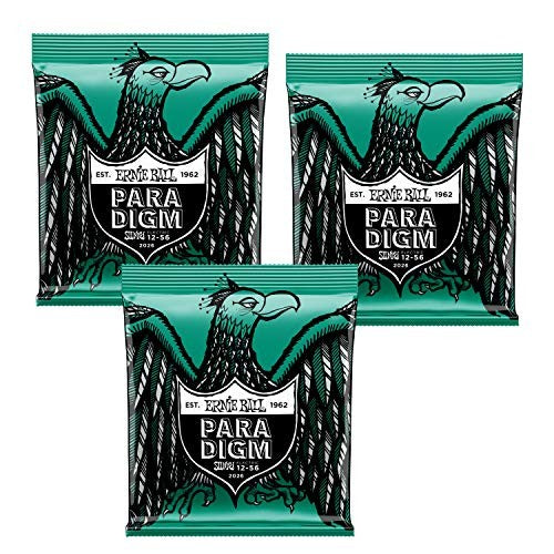 3 PACK Ernie Ball 2026 Paradigm Not Even Slinky Electric Guitar Strings, 12-56
