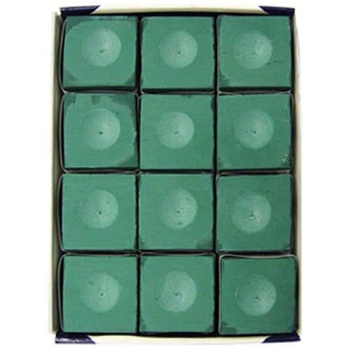 Silver Cup Billiard/Pool Cue Chalk Box, Green, 12 Cubes 2 Pack